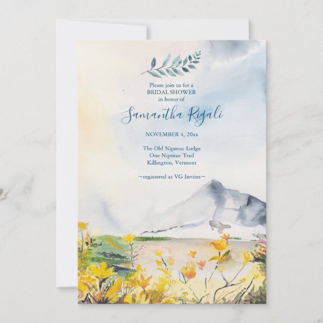 Rustikale Bridal Dusche Einladungen Themenwelt Ber (Vorderseite)