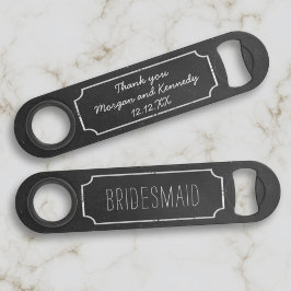 Rustikale Bridesmaid Gastgeschenk Hochzeit Bar Key