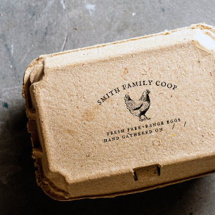 Rustikale Briefmarke Coop Hühnereier Permastempel
