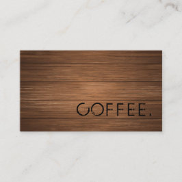 Rustikale Brown Wooden Loyalty Coffee Business Car Visitenkarte