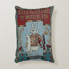Rustikale Buchdecke Kissen Alice im Wunderland