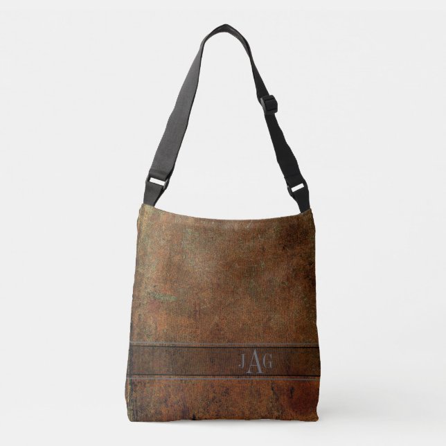 Rustikale Bucheinband-Taschen in klassischem Brown Tragetaschen Mit Langen Trägern (Vorderseite)