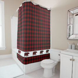 Rustikale Buffalo Kariert Grizzles Duschvorhang