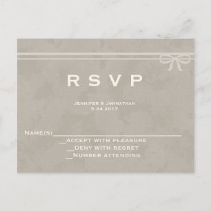Rustikale Bughochzeit RSVP-Karten Einladungspostkarte