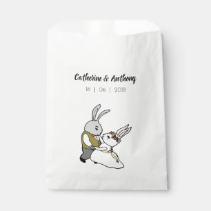 Rustikale Bunnies in Liebe Forest Gastgeschenk Hoc Geschenktütchen