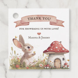 Rustikale Bunny Baby Shower Fevor Tags Geschenkanhänger