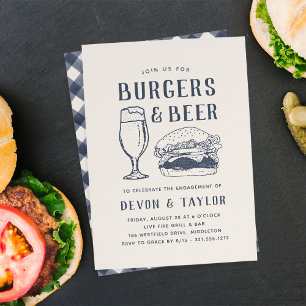Rustikale Burgers & Bierbindungspartei Einladung