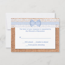 Rustikale Burlap- & Lace Country-Hochzeitskarte