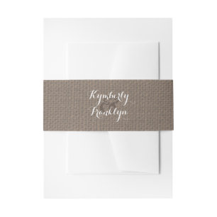 Rustikale Burlap Old Barn Country Hochzeit Einladungsbanderole