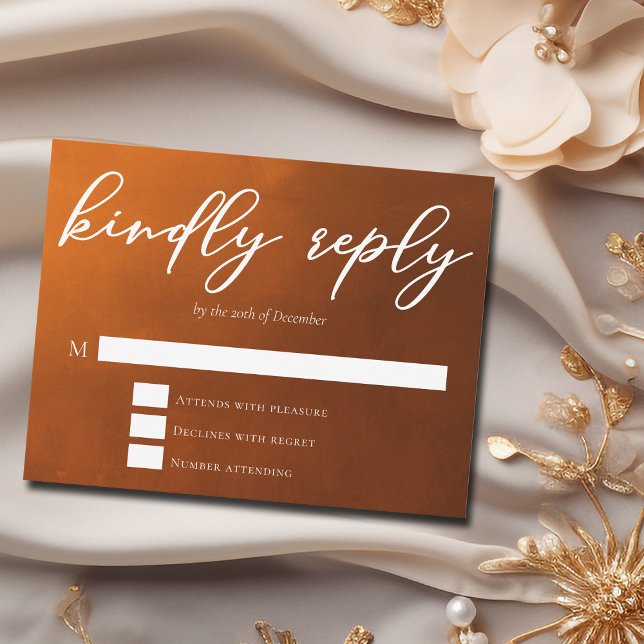 Rustikale Burnt Orange Art Antwort Herbsthochzeit (Von Creator hochgeladen)