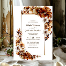 Rustikale Burnt Orange Floral Wedding