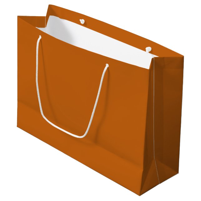 Rustikale Burnt Orange große Geschenktasche Große Geschenktüte (Vorderseite Schrägansicht)