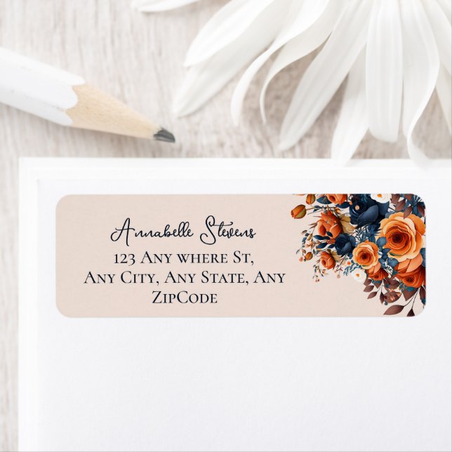 Rustikale Burnt Orange- und Blue Floral Wedding (Insitu)