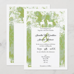 Rustikale Camouflage Imitat Papier geschnitten Hoc Einladung