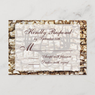 Rustikale Camouflage Jagd Antler Hochzeit RSVP Karte