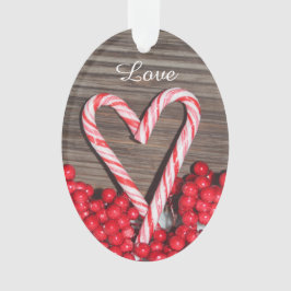 Rustikale Candy Cane Herzstück Liebe Unser erstes  Ornament