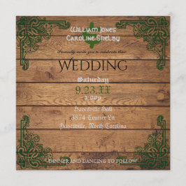 Rustikale Celtic Claddagh Hochzeit Einladung