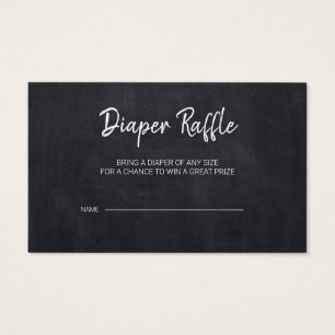 Rustikale Chalkboard Babydusche Windelwaschkarten