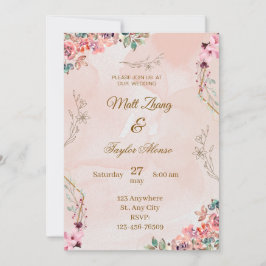 rustikale Charme Hochzeitseinladung Feiertagskarte