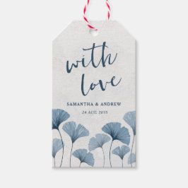 Rustikale Chic Dusty Blue Gastgeschenk Hochzeit Geschenkanhänger