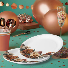 Rustikale Chic Floral Wedding Pappteller