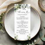 Rustikale Chic Greenerity Wedding Menu Card Einladung<br><div class="desc">Machen Sie sich bereit, stilvoll Liebe zu feiern mit unserer atemberaubenden Party-Suite, die speziell für Grünliebhaber entworfen wurde! Diese fabelhafte Kollektion ist die perfekte Touch für ein traumhaftes Party im Garten oder eine üppige, naturbelassene Feier. Hier finden Sie alles, was Sie brauchen: ein herrliches Willkommensschild, personalisierte Servietten und vieles mehr,...</div>
