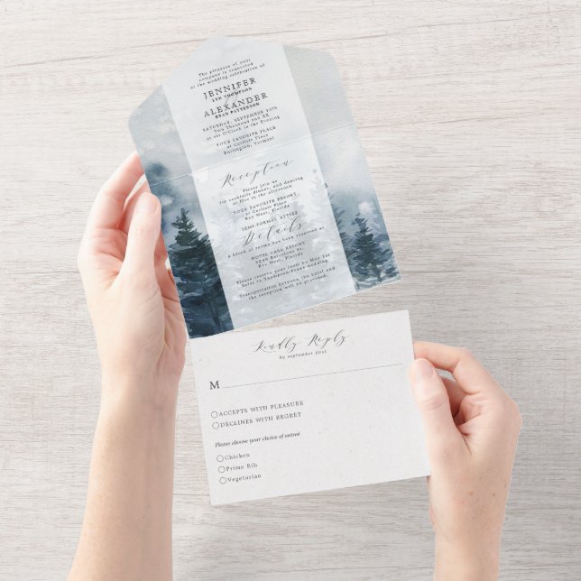 Rustikale Chic Hochzeit in einer Einladung (Abreißtisch)