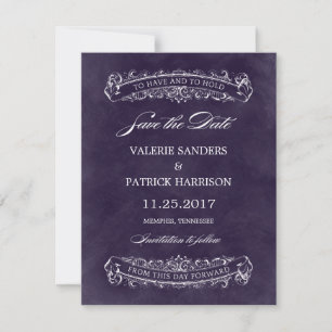 Rustikale Chic Wedding Save the Date - Lila