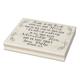 Rustikale Christliche Bibelverse Typografie Gummistempel