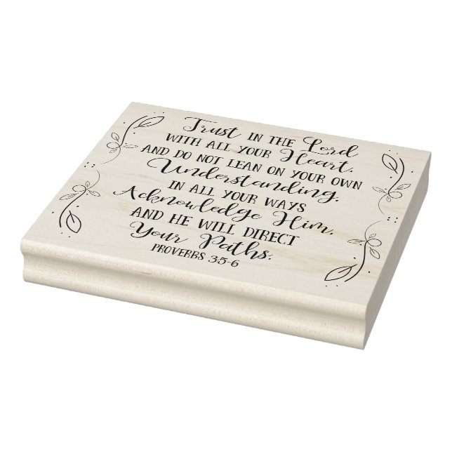 Rustikale Christliche Bibelverse Typografie Gummistempel (Stempel)