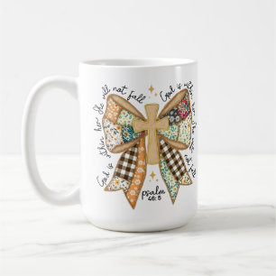 Rustikale Christliche Coquette Bow Gott ist in ihr Kaffeetasse