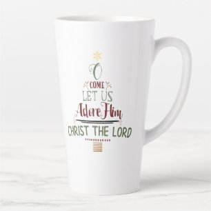 Rustikale Christliche Weihnachtskaroltypografie Milchtasse