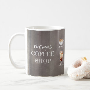 Rustikale Coffee Shop-Familie oder Business Brown Kaffeetasse