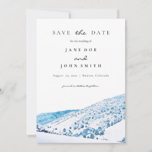 Rustikale Colorado-Berge Winterhochzeit Save The Date