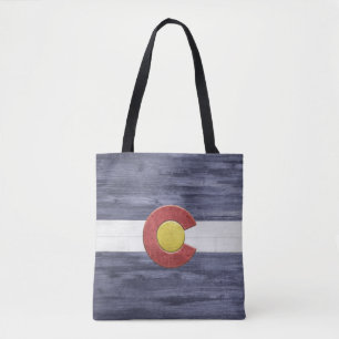 Rustikale Colorado-Flagge Tasche