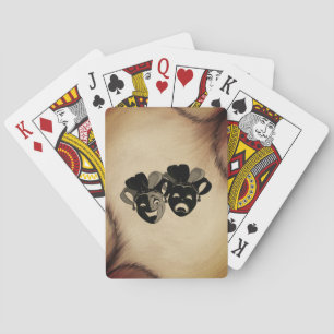 Rustikale Comedy und das Tragedy Theater Masks Jes Spielkarten