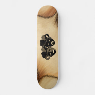 Rustikale Comedy und Tragedy Theaterdesign Skateboard