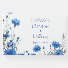 Rustikale Cornflowers Personalisierte Wedding Gues Gästebuch