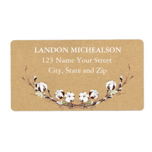 Rustikale Cotton-Address-Labels