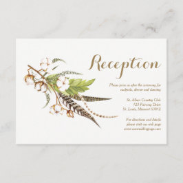 Rustikale Cotton Floral Wedding Card Einladung