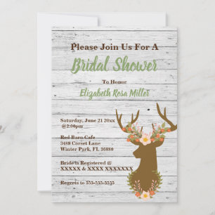 Rustikale Country Bridal Dusche Einladung