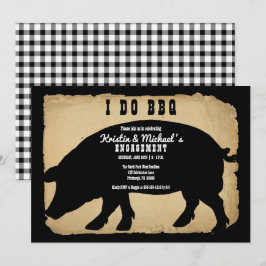 Rustikale Country Hog Verlobung ich mache GRILLEN  Einladung