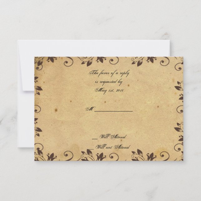 Rustikale Country Stall Beauty Response Card RSVP Karte (Vorderseite)