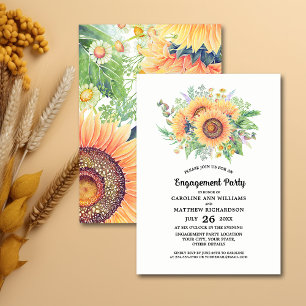 Rustikale Country Sunflower Engagement Party lädt  Einladung