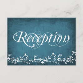 Rustikale Country Wirbel Blue Empfang Cards Einladung