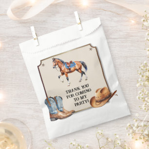 Rustikale Cowboy Horseback Reiten Geburtstagsparty Geschenktütchen