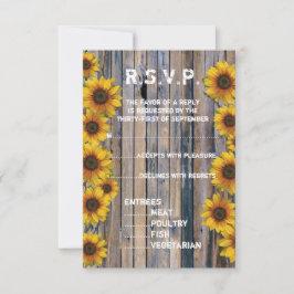 Rustikale Cowboy-Sonnenblume Land Blüte R.S.V.P RSVP Karte