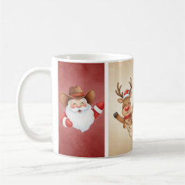 Rustikale Cowboy-Tasse, Rentier und Pferde Kaffeetasse