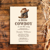 rustikale Cowboystiefel Western Babydusche