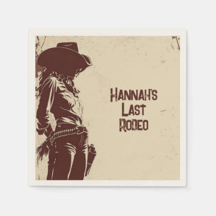 Rustikale Cowgirl-Western-Party Serviette